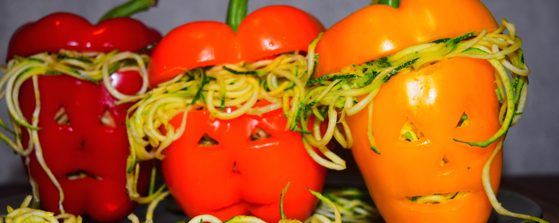 Halloween Inspired Stuffed Peppers - Creative Food Art from MyNutriCounter