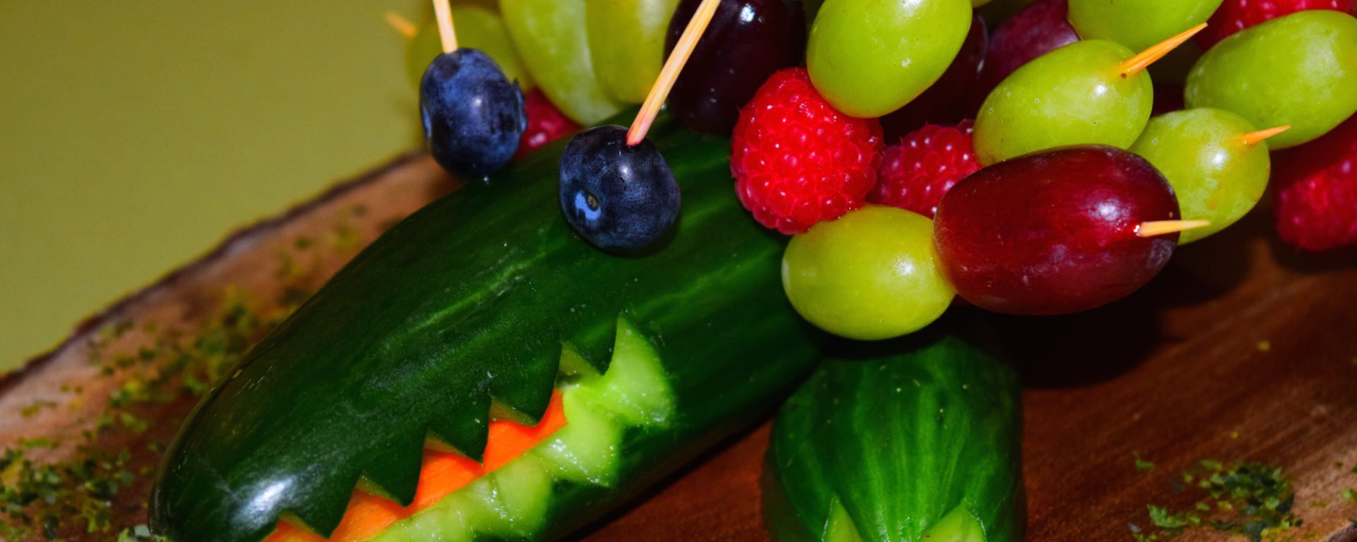 A snappy crocodile food art idea from MyNutriCounter