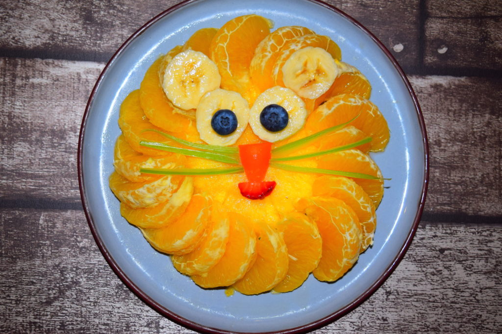 Creative lion food art from MyNutriCounter