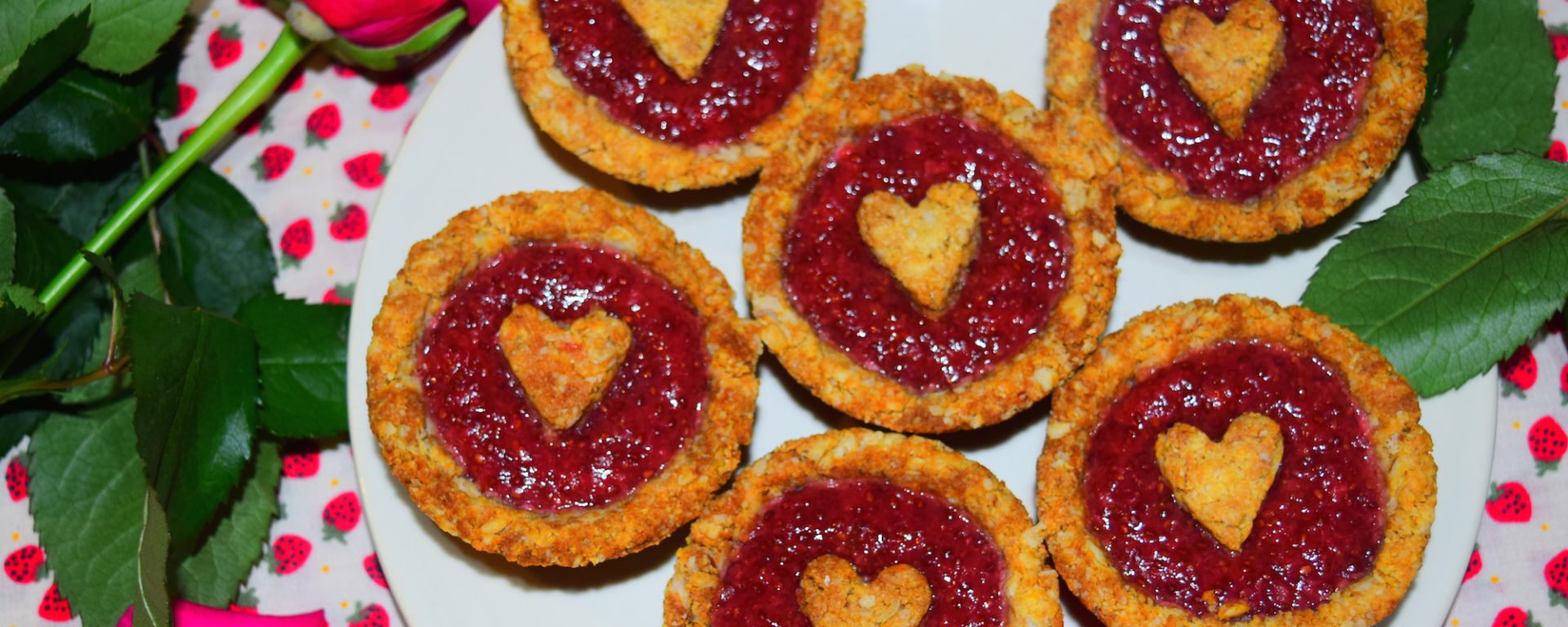Healthy valentines jam tarts recipe from MyNutriCounter