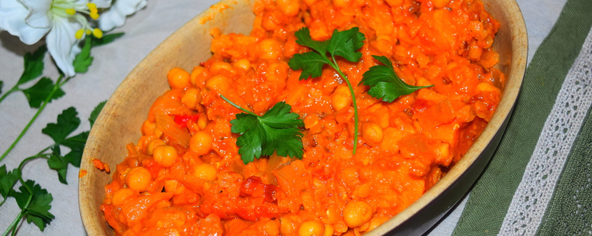 Healthy chickpea and sweet potato stew recipe from MyNutriCounter